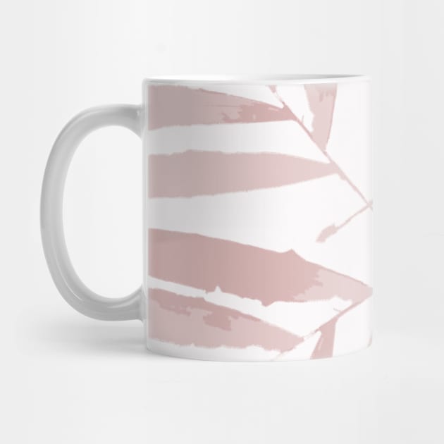 Geometric palm leaves pink on white , leaves, tropical , fall,  TeePublic by PrintedDreams